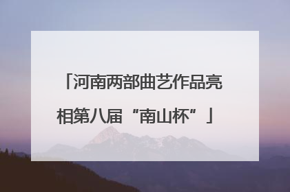 河南两部曲艺作品亮相第八届“南山杯”