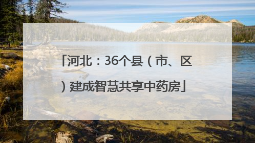 河北：36个县（市、区）建成智慧共享中药房