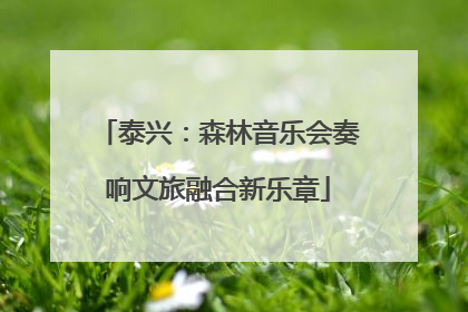 泰兴：森林音乐会奏响文旅融合新乐章