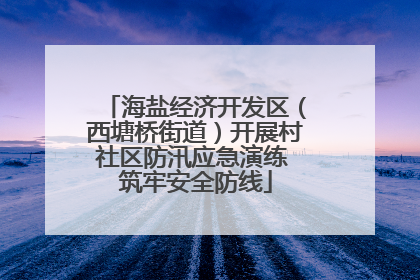 海盐经济开发区（西塘桥街道）开展村社区防汛应急演练 筑牢安全防线