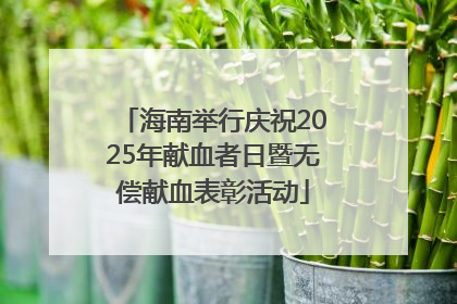 海南举行庆祝2025年献血者日暨无偿献血表彰活动