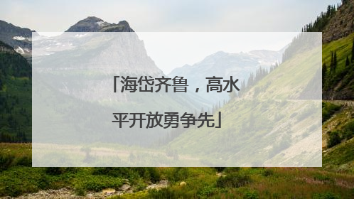 海岱齐鲁，高水平开放勇争先