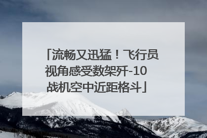 流畅又迅猛！飞行员视角感受数架歼-10战机空中近距格斗