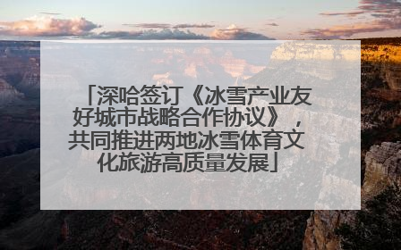 深哈签订《冰雪产业友好城市战略合作协议》，共同推进两地冰雪体育文化旅游高质量发展