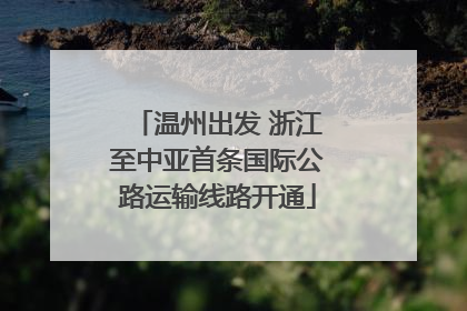 温州出发 浙江至中亚首条国际公路运输线路开通
