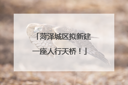 菏泽城区拟新建一座人行天桥！