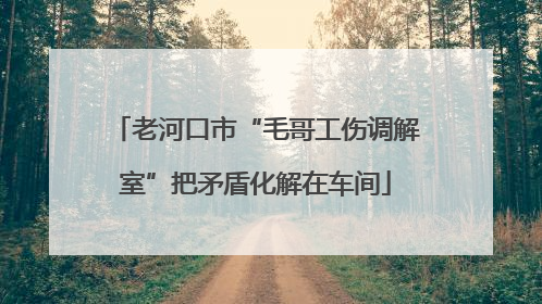 老河口市“毛哥工伤调解室”把矛盾化解在车间