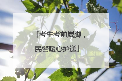 考生考前崴脚，民警暖心护送