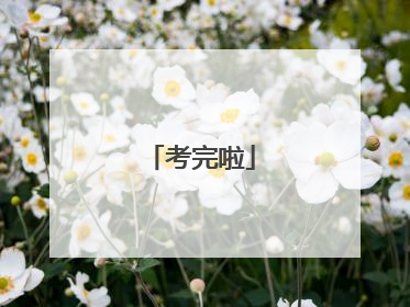 考完啦