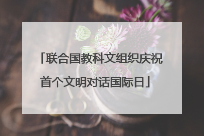联合国教科文组织庆祝首个文明对话国际日