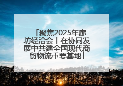 聚焦2025年廊坊经洽会丨在协同发展中共建全国现代商贸物流重要基地