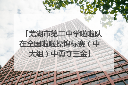 芜湖市第二中学啦啦队在全国啦啦操锦标赛（中大组）中勇夺三金