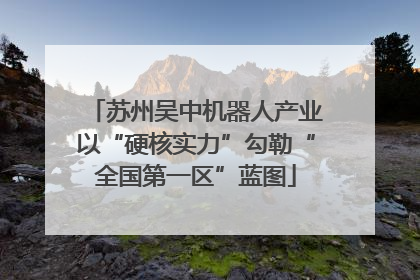 苏州吴中机器人产业以“硬核实力”勾勒“全国第一区”蓝图