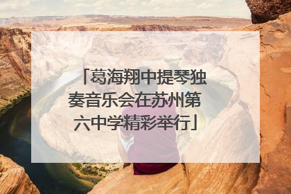 葛海翔中提琴独奏音乐会在苏州第六中学精彩举行