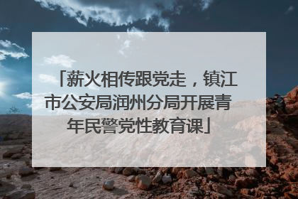 薪火相传跟党走，镇江市公安局润州分局开展青年民警党性教育课