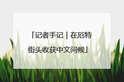 记者手记｜在厄特街头收获中文问候
