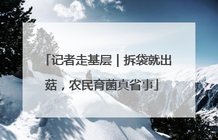 记者走基层｜拆袋就出菇，农民育菌真省事