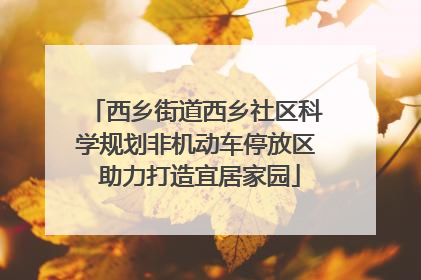 西乡街道西乡社区科学规划非机动车停放区 助力打造宜居家园