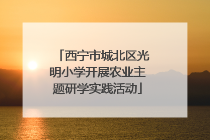 西宁市城北区光明小学开展农业主题研学实践活动