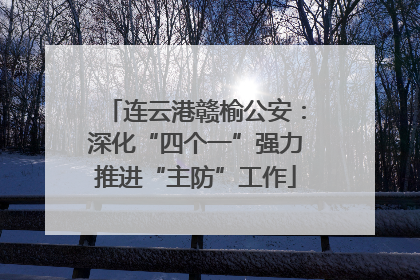 连云港赣榆公安：深化“四个一”强力推进“主防”工作