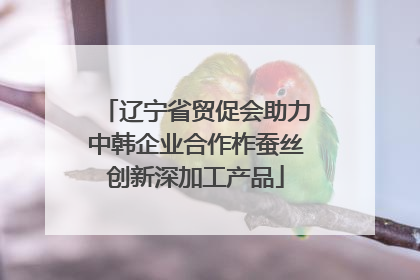 辽宁省贸促会助力中韩企业合作柞蚕丝创新深加工产品