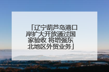 辽宁葫芦岛港口岸扩大开放通过国家验收 将增强东北地区外贸业务