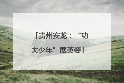 贵州安龙：“功夫少年”展英姿