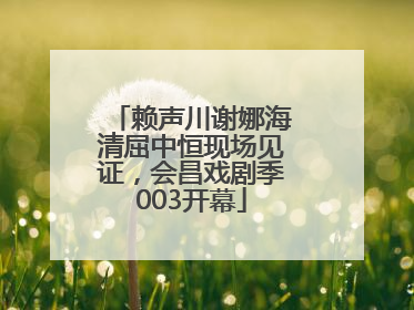 赖声川谢娜海清屈中恒现场见证，会昌戏剧季003开幕