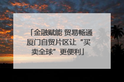 金融赋能 贸易畅通 厦门自贸片区让“买卖全球”更便利