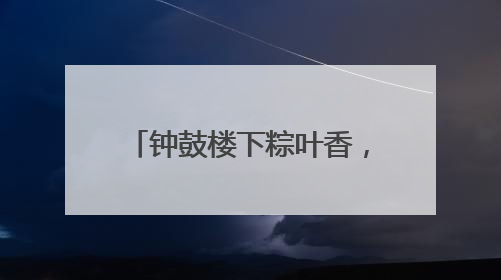 钟鼓楼下粽叶香，莲湖公安护安康