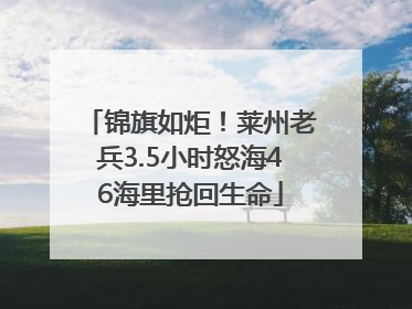 锦旗如炬！莱州老兵3.5小时怒海46海里抢回生命