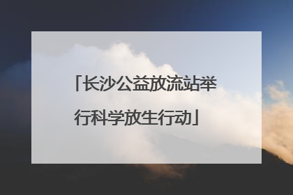 长沙公益放流站举行科学放生行动