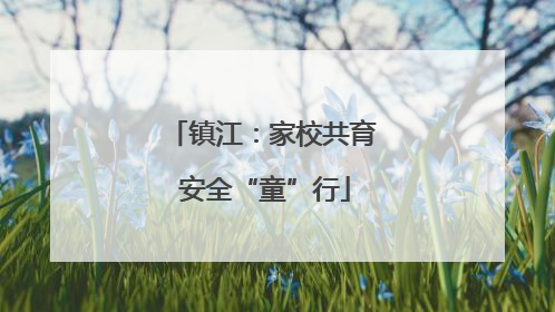 镇江：家校共育 安全“童”行