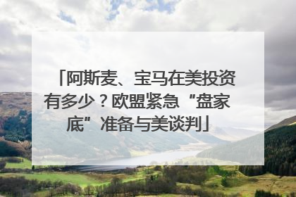 阿斯麦、宝马在美投资有多少？欧盟紧急“盘家底”准备与美谈判