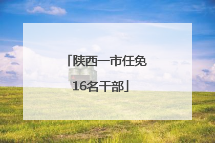 陕西一市任免16名干部