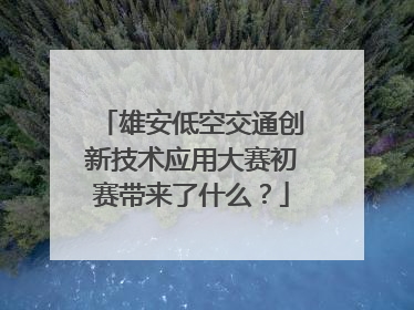雄安低空交通创新技术应用大赛初赛带来了什么？