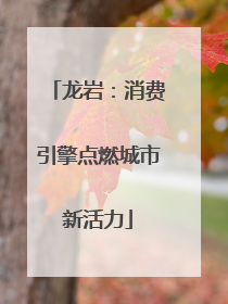 龙岩：消费引擎点燃城市新活力