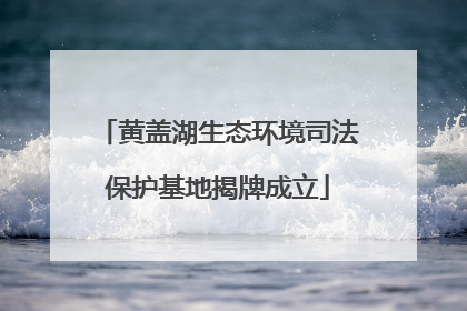 黄盖湖生态环境司法保护基地揭牌成立