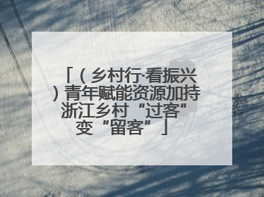 （乡村行·看振兴）青年赋能资源加持 浙江乡村“过客”变“留客”
