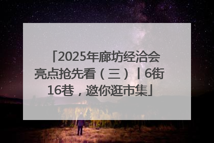 2025年廊坊经洽会亮点抢先看（三）丨6街16巷，邀你逛市集
