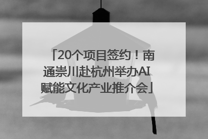 20个项目签约！南通崇川赴杭州举办AI赋能文化产业推介会
