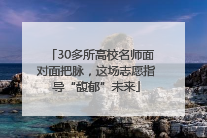30多所高校名师面对面把脉，这场志愿指导“馥郁”未来